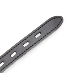 Ohmama Fetish - Bâillon Balle En Silicone Avec Ceinture En Cuir (Cadenas Inclus)